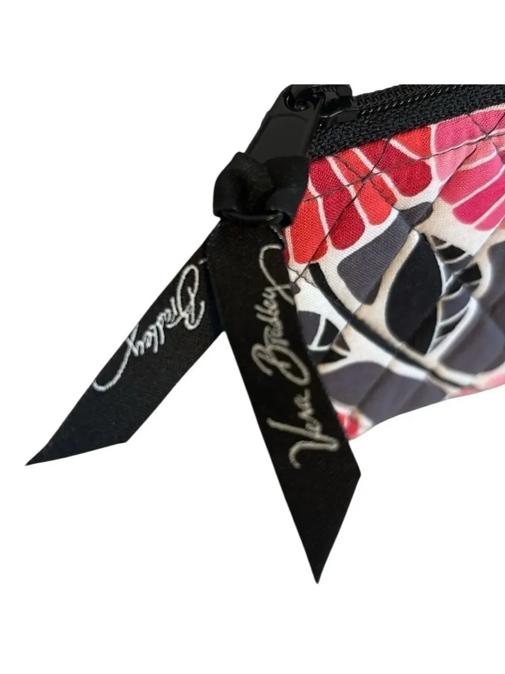 Vera Bradley Coin Purse Cherry Blossom Print Zip Pouch Quilted Fabric Pink Multi